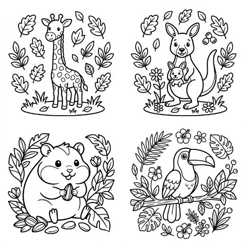 Cute Animal Coloring Pages coloring pages