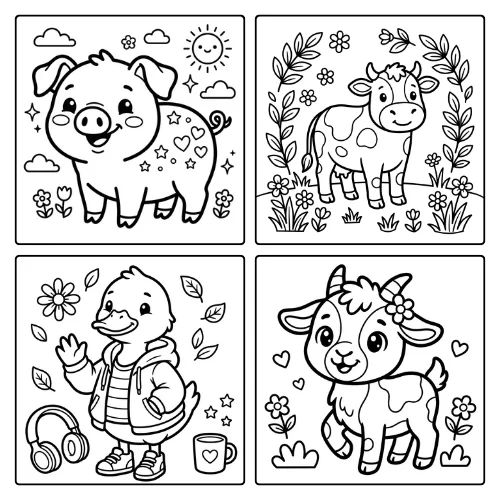 Farm Animal Coloring Pages coloring pages
