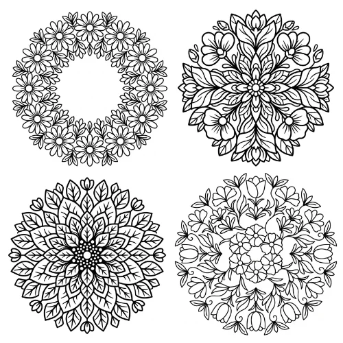 Floral Mandalas Coloring Pages coloring pages