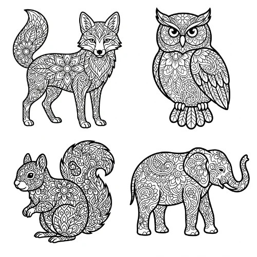 Mandala Animal Coloring Pages coloring pages