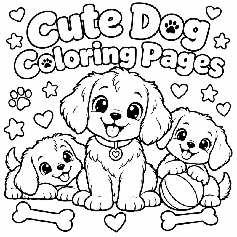 free puppy dog coloring pages collection