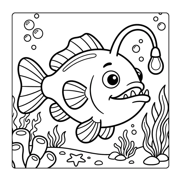 Anglerfish Coloring Page coloring page