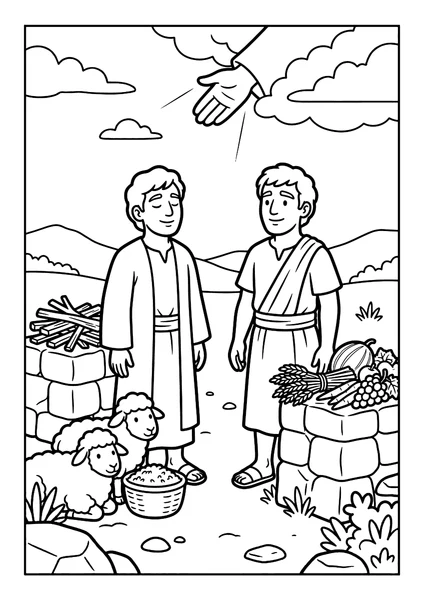 Cain and Abel Coloring Page coloring page