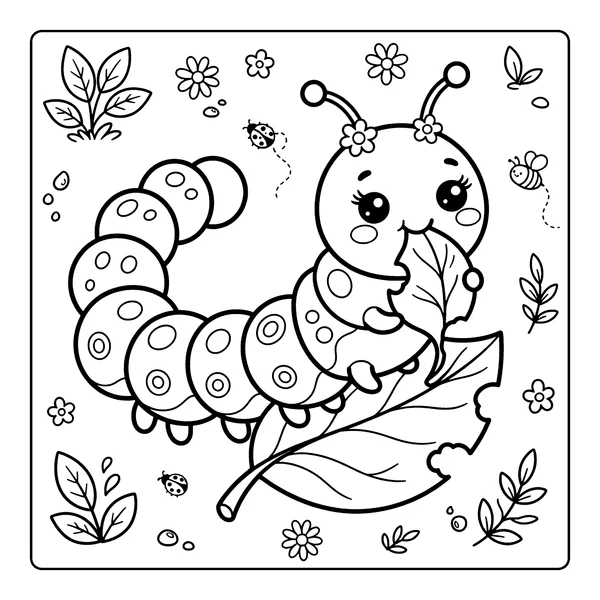 Caterpillar Coloring Page coloring page