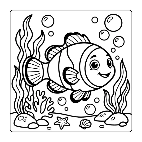 Clownfish Coloring Page coloring page