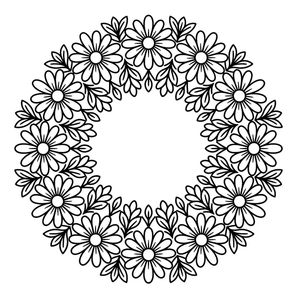 Daisy Floral Mandala Coloring Page coloring page