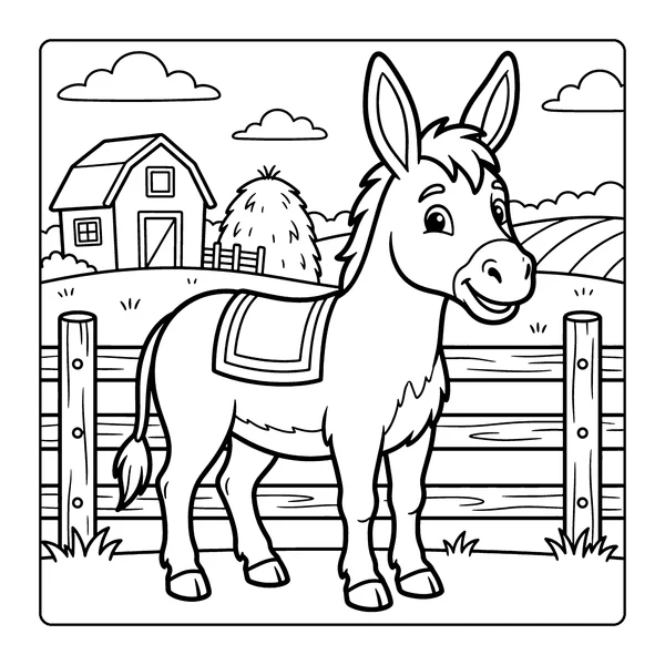 Donkey Coloring Page coloring page