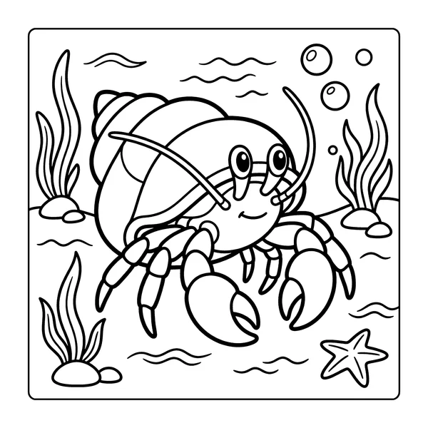 Hermit Crab Coloring Page coloring page