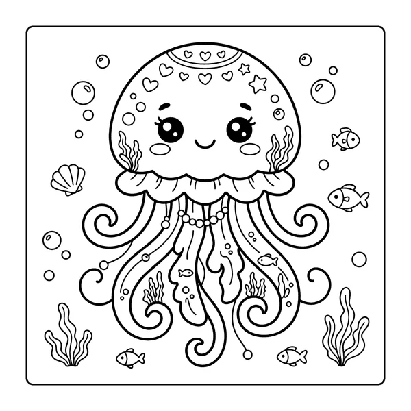 Jellyfish Coloring Page coloring page