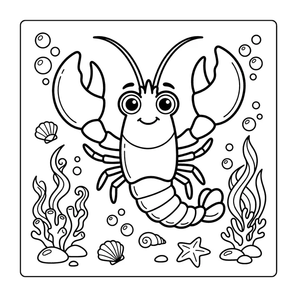 Lobster Coloring Page coloring page