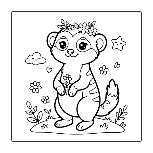 Meerkat Coloring Page coloring page