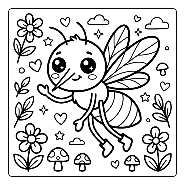 Mosquito Coloring Page coloring page
