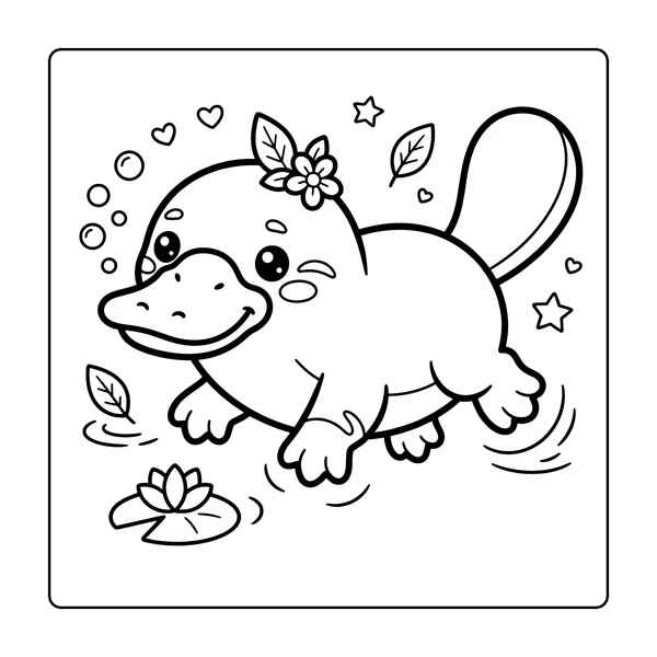 Platypus Coloring Page coloring page