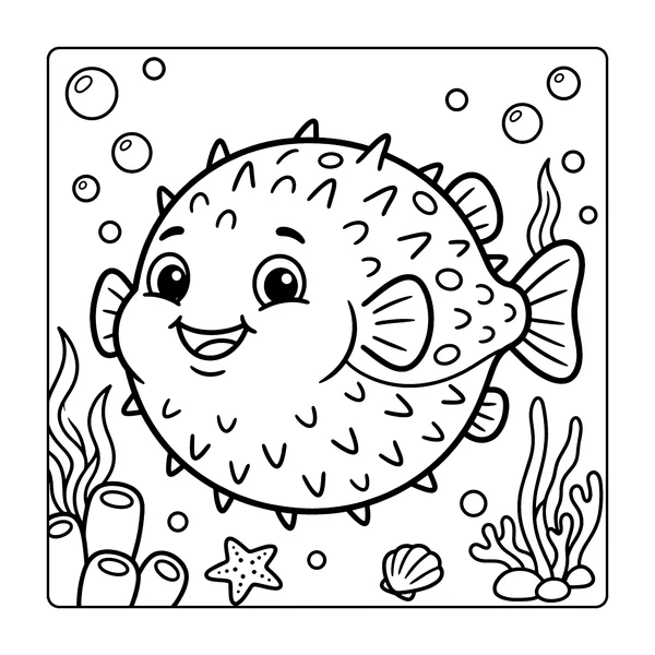 Pufferfish Coloring Page coloring page