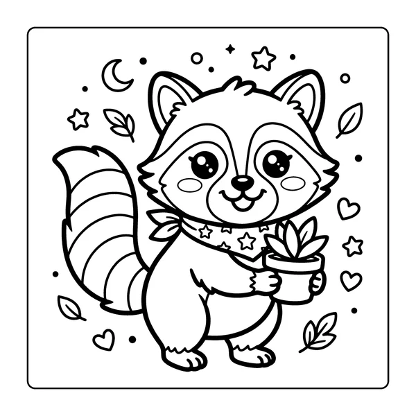 Raccoon Coloring Page coloring page