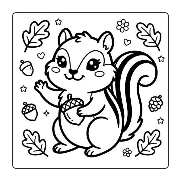 Squirrel Coloring Page coloring page