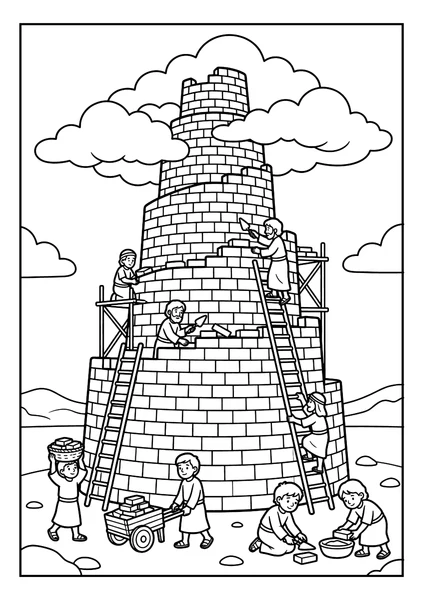 Tower of Babel Coloring Page coloring page